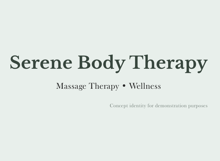 Serene Body Therapy concept website mockup