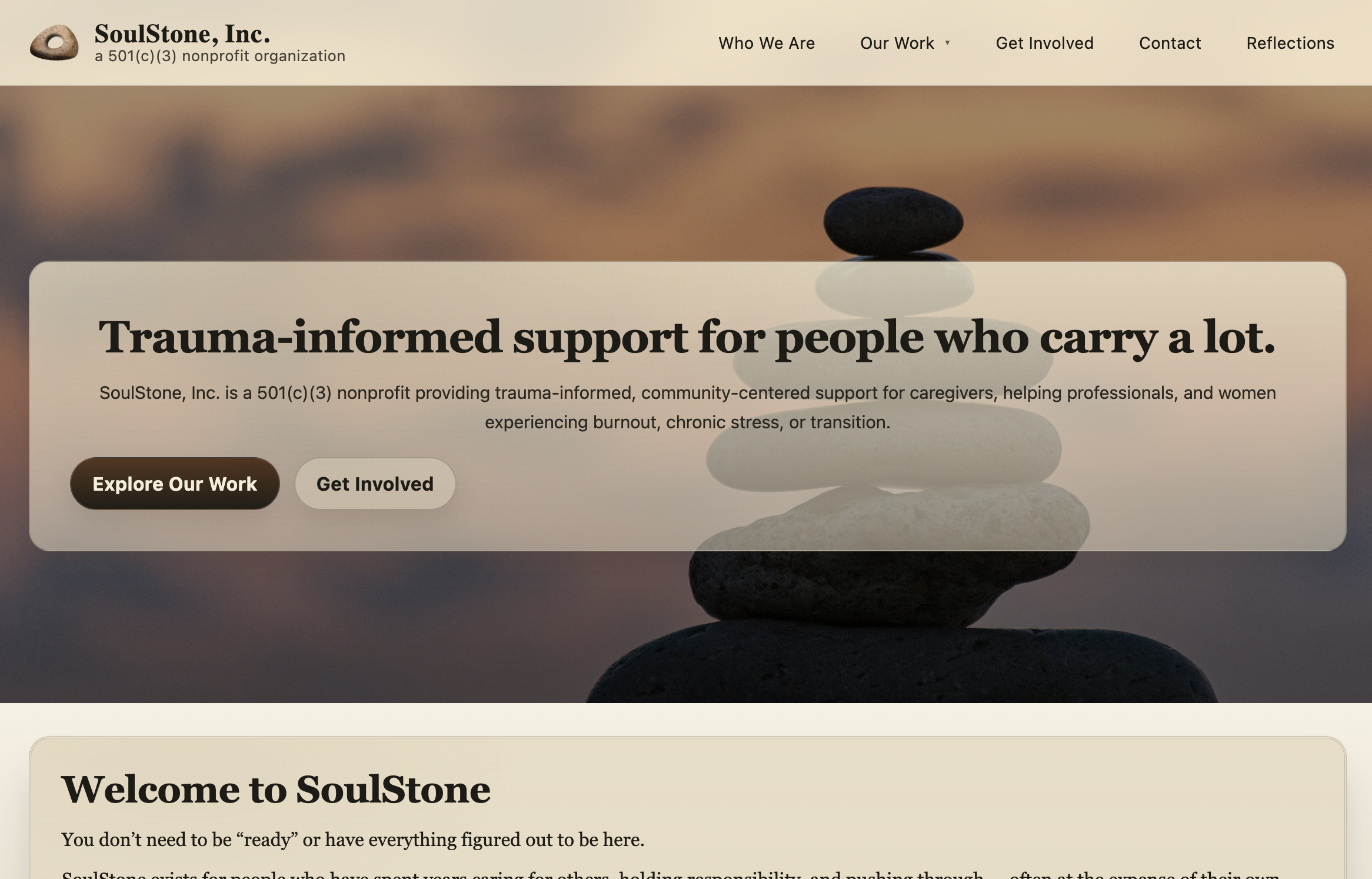 Soul Stone website screenshot